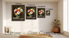 Visual size guide showing Bijou Frames™ Editions — Campus, Standard, Collector, and Gallery canvas artworks | Bijou Frames™