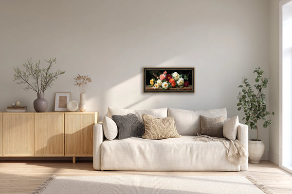 Peonies on Table (Standard Edition) 32x16 in